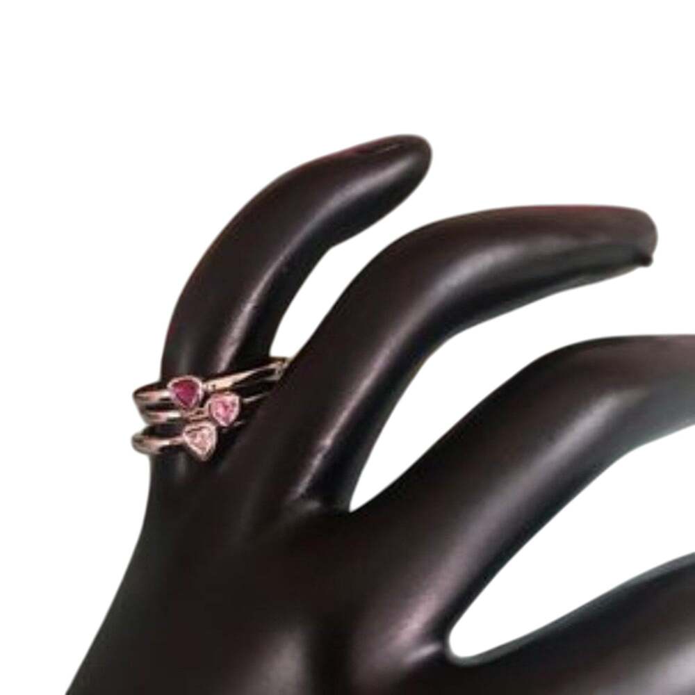 Stackable Dainty Rings Rhodium Plated 6 - Picture 1 of 8